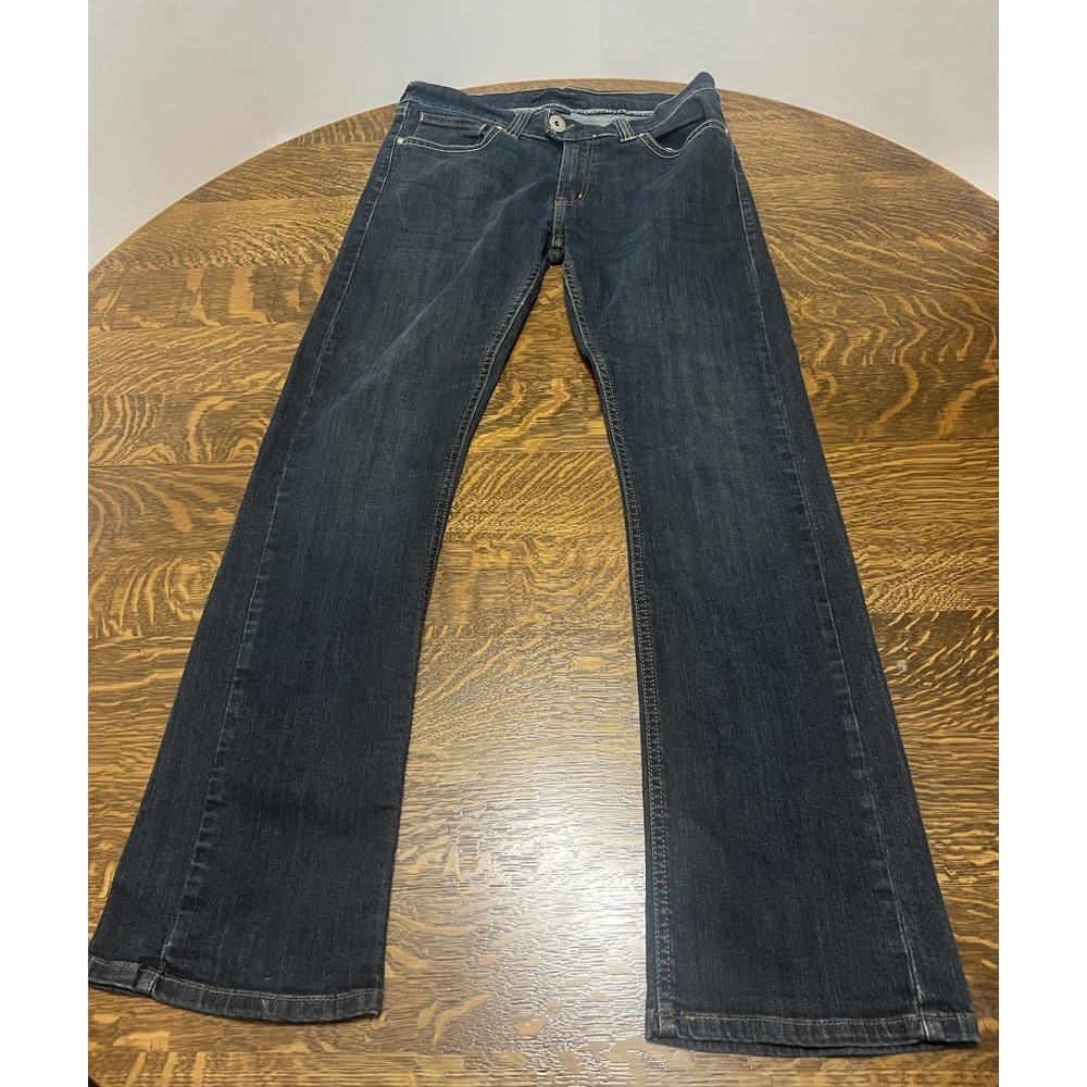 Y2K Levi's 542 Tilted Flare Jeans Womens 12M Low Rise Dark Wash Denim